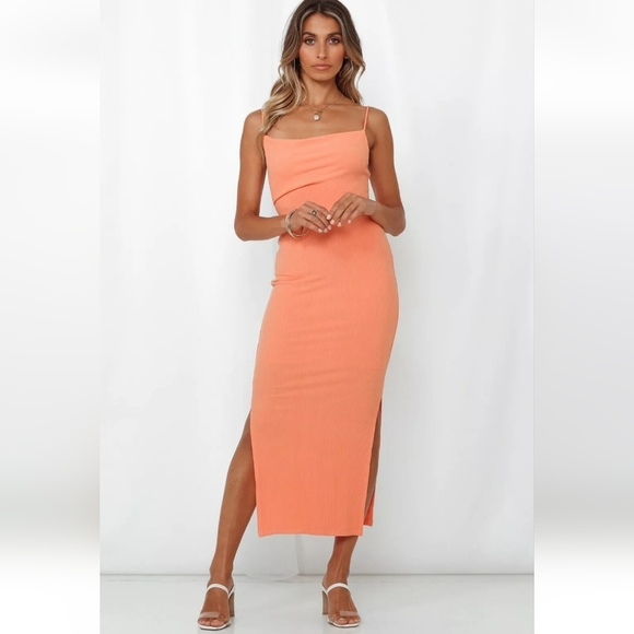 Hello Molly Rooftop Martinis for two ribbed tank Stretch Dress Size 4 Midi - Picture 7 of 7